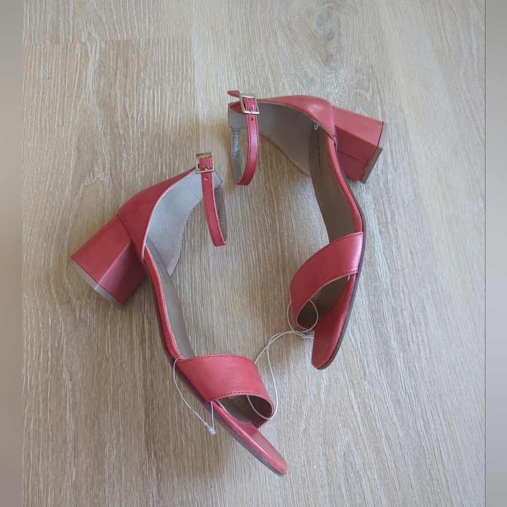 Alto Gradimento Block Heel Red Brick Strapy Ankle Sandals 9.5